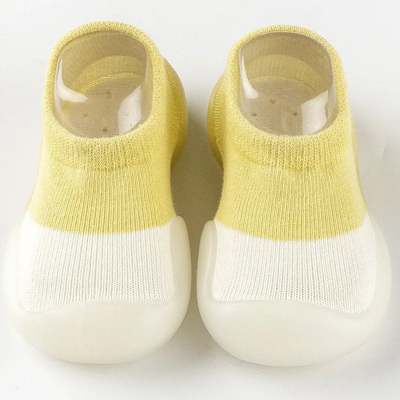Baby Shoes Toddler First Walkers Infant Boys Girls Kids Rubber Soft Non-Slip Sole Floor Barefoot Casual Shoes Knit Booties